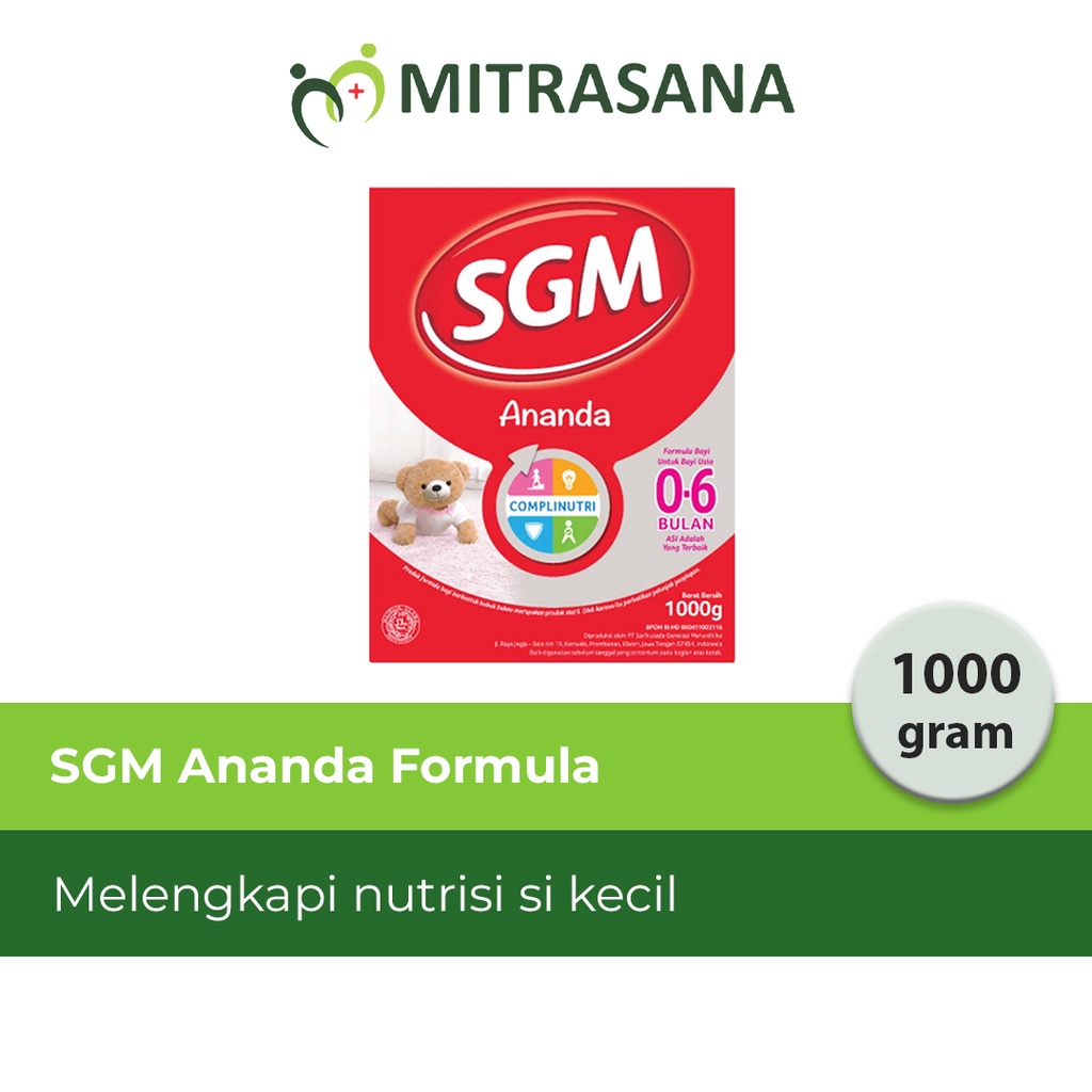 Sgm Ananda 1 | Sgm Ananda 2 | Susu Formula Bayi Bubuk 1000 Gr