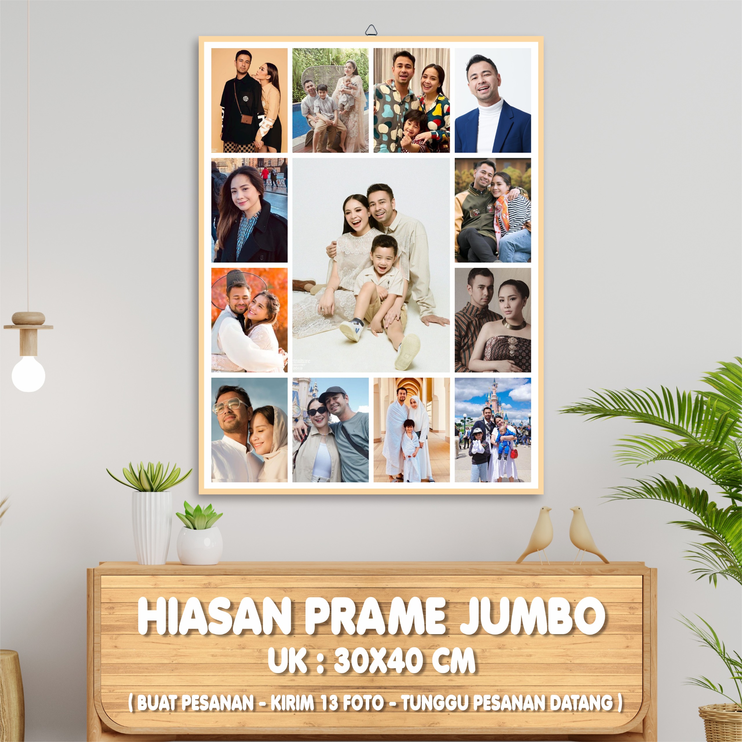 Cetak Foto Frame Estetik ISI 13 FOTO - Siap Pajang sudah dengan bingkai dan cantelan