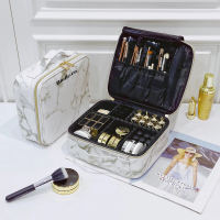 Biutte.co Tas Koper Make Up Travel Cosmetic Big Capacity Waterproof - F119 - marble black . white