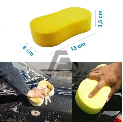 Sponge Busa Cuci Mobil Motor Piring Kuning 8 Busa Foam Wash Tebal Spon