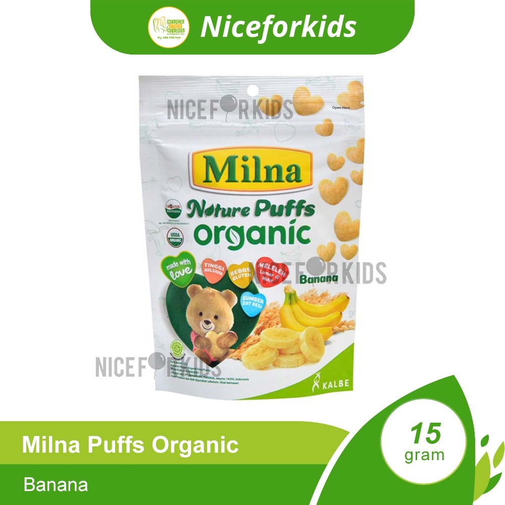Milna Nature Puffs 15gr Camilan Bayi dan Anak / Snack Bayi