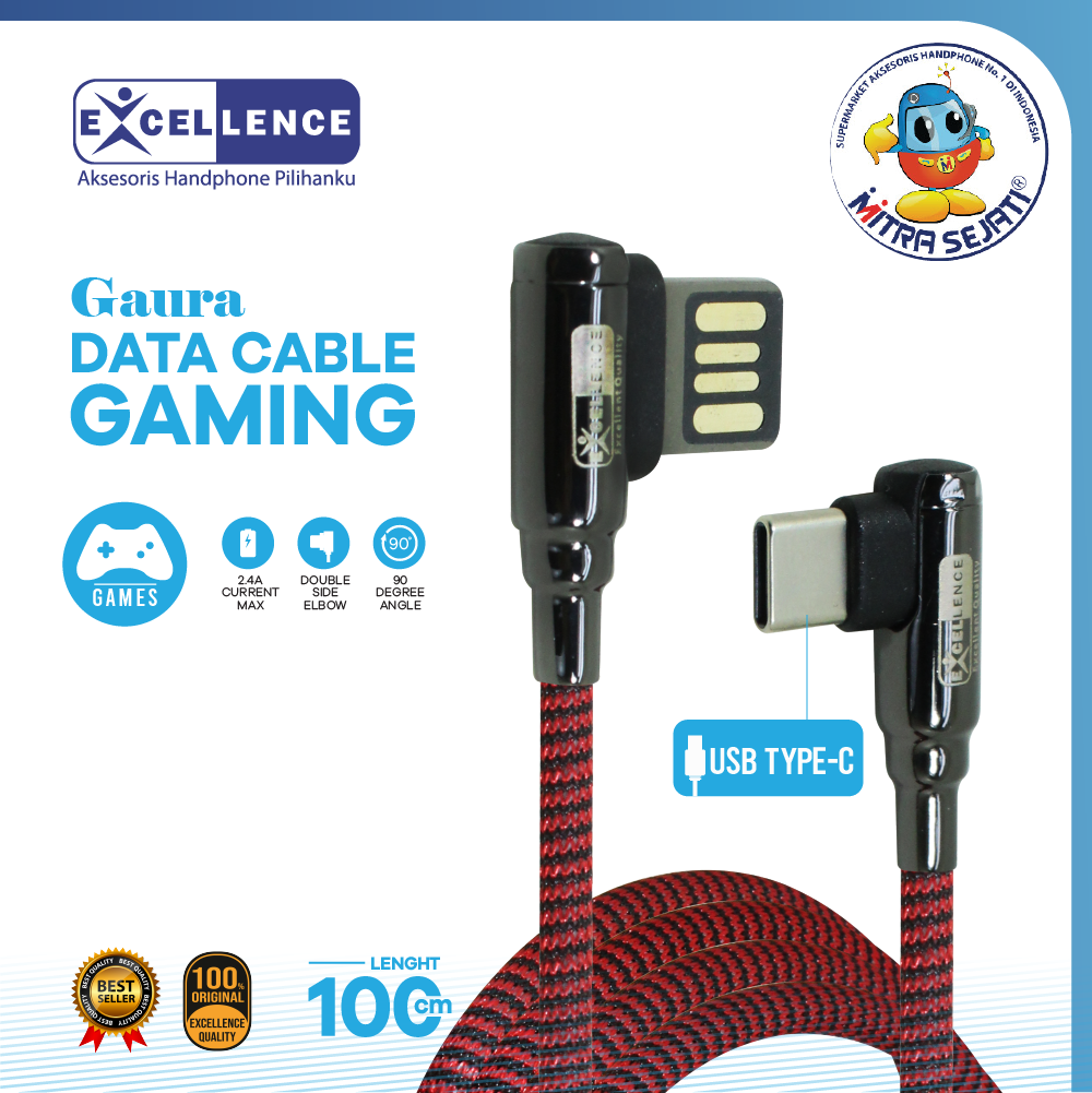 Kabel Data Gaming Excellence Gaura Type C - 1KUTYPECGGAUE
