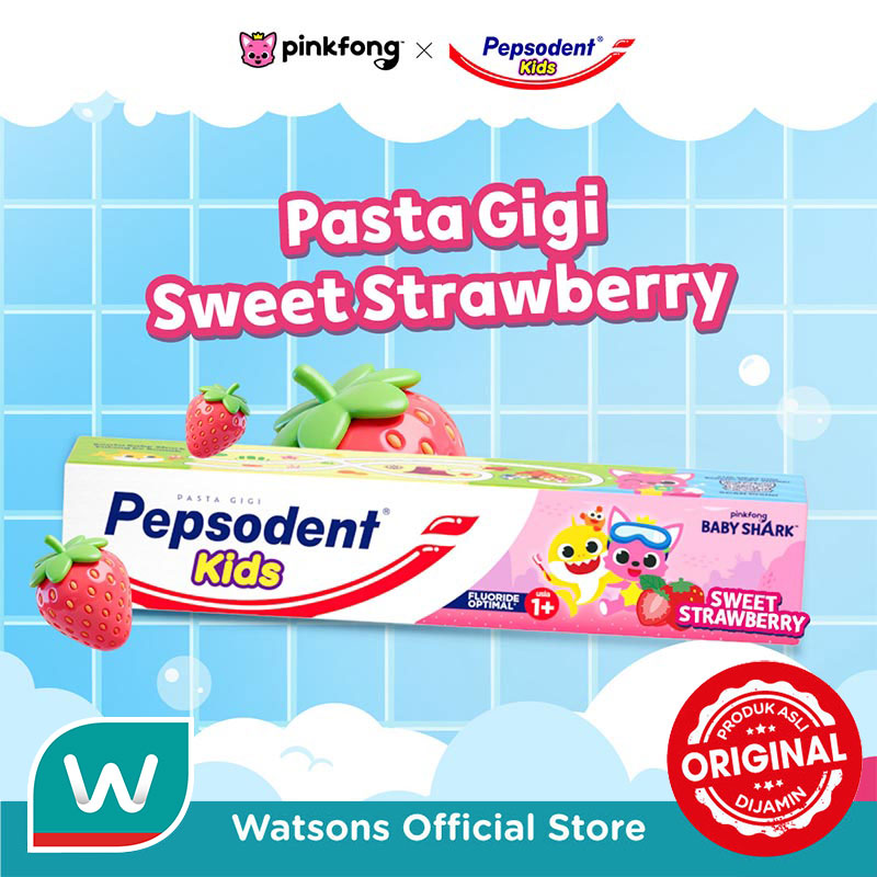 Pepsodent Pasta Gigi Kids Strawberry 45g