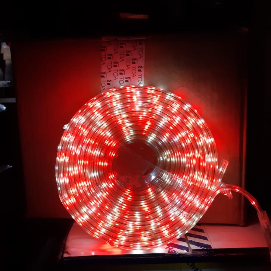 Lampu Strip 220V 10M 15M 20M 25M 30M 40M 50M RGB Merah Putih LED Selang Rope Light Hias Pohon AGUSTUS PROMO MERDEKA