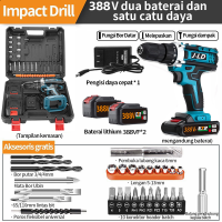 JLD 766VF Baterai Bor tangan tanpa kabel / Mesin bor cordless / Bor dampak /Elektrik Drill/ bor listrik/beton besi kayu full set pilihan Bor tanpa kabel
