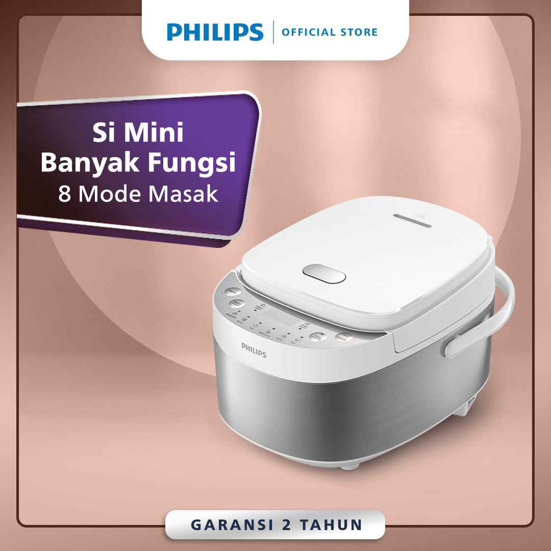 Philips 0.85L Digital Mini Rice Cooker HD3170/33 - White Inner Pot Anti Lengket rice cooker phili...