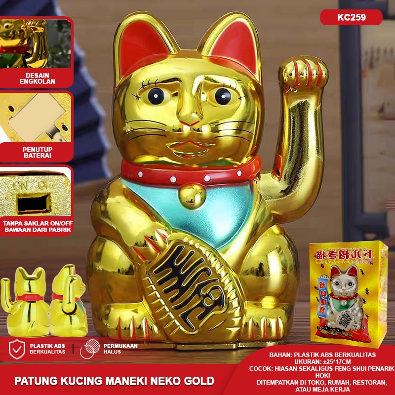 Kucing Hoki Lucky Cat Batrai Part Kucing Hoki Patung Kucing Rejeki Lucky Cat Baterai