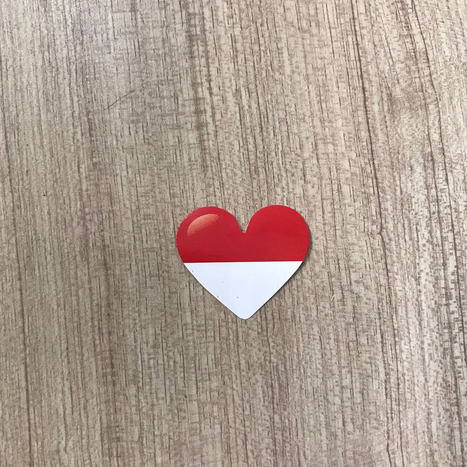 Stiker Pipi Hati Bendera Merah Putih 17 agustus HUT RI isi 30 pcs