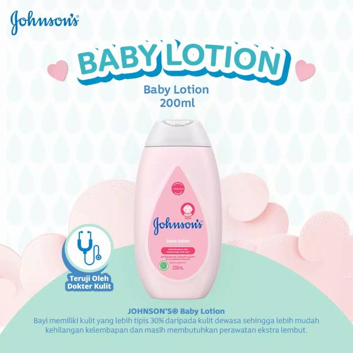 Johnsons Baby Lotion 200ml/ Lotion Pelembab Kulit losion bayi krim cream johnson