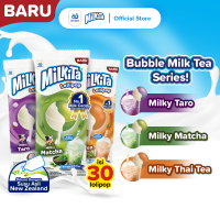 Milkita Permen Lolipop Susu Renceng Rasa Matcha Taro Thai Tea - Milk Candy Bubble Tea Hanger Max 1 Bag (Isi 30Pcs)