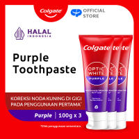 Colgate Optic White Purple Toothpaste/Pasta Gigi 100 gr x 3 - Pasta gigi pemutih Efektif membantu mencerahkan dan memutihkan gigi anda hanya dalam waktu 7 hari!