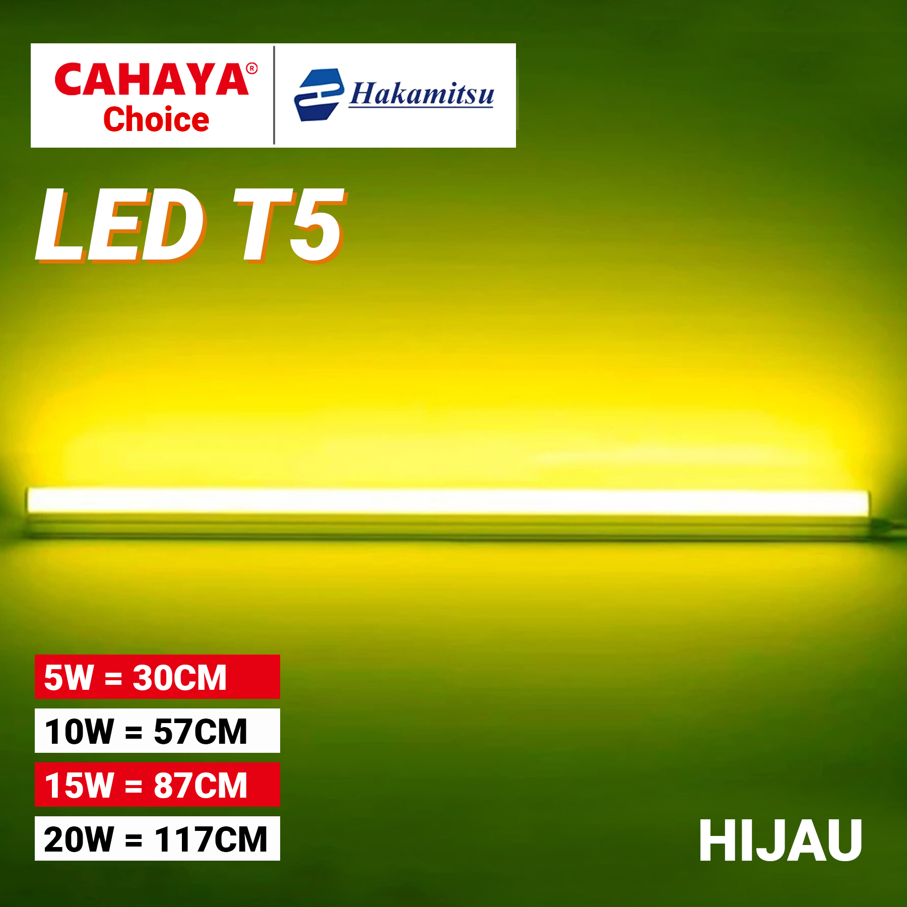 CAHAYA - LAMPU TL NEON T5 LED 5/10/15/20W TUBE WARNA WARNI / LAMPU T5 NEON LED 30cm -120cm