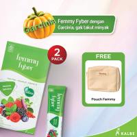 [2 Box] Femmy Fyber GRATIS Pouch – Fiber Drink Detox Harian Bantu BAB Lebih Lancar Garcinia