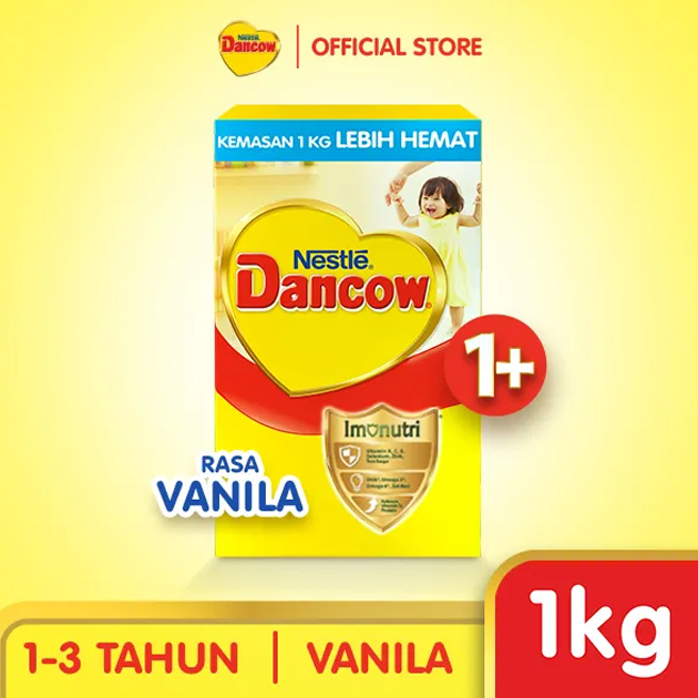 Nestlé DANCOW 1+ Vanila Susu Pertumbuhan Anak 1-3 Tahun Box 1Kg