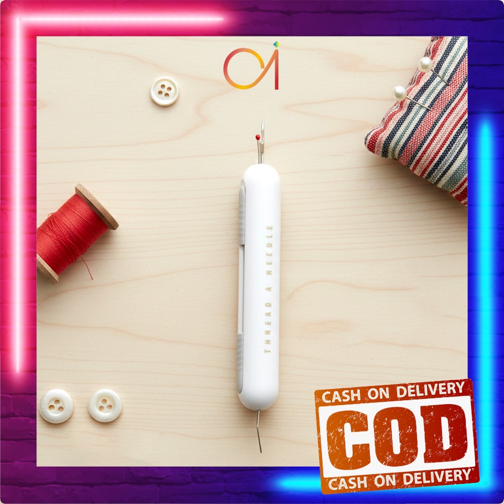 AI-C1533 Alat Bantu Pasang Benang Jarum Jahit Serbaguna Needle Threader / Pemasang Benang 2in1