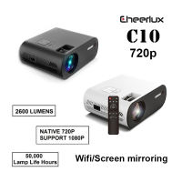Cheerlux C10 Wifi Mini Projector 720p LED Proyektor 2600 Lumens