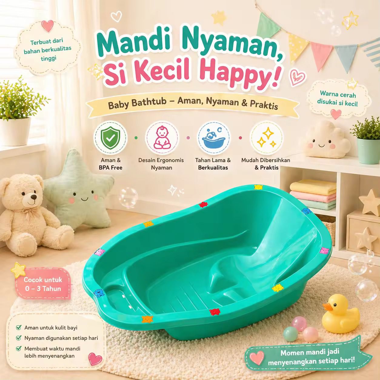 BAK MANDI BAYI KARAKTER/TEMPAT MANDI BAYI/BATHUB / BAK BAYI UNTUK MANDI / BAK MANDI BAYI BARU LAHIR / BAK BAYI MANDI / BAK MANDI ANAK BAYI BARU LAHIR