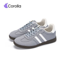 COROLLA Sam-ba Sepatu Sneakers Wanita Sepatu Kerja Wanita Fashion bahan berkualitas tinggi warna hitam  Cream-Request penulisan