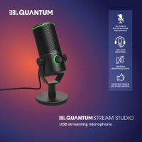 JBL Quantum Stream Studio | Quad pattern premium USB microphone for streaming recording and gaming