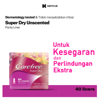 Carefree Super Dry Unscented Panty Liner Pembalut Wanita untuk Kesegaran & Perlindungan Ekstra 40 pads