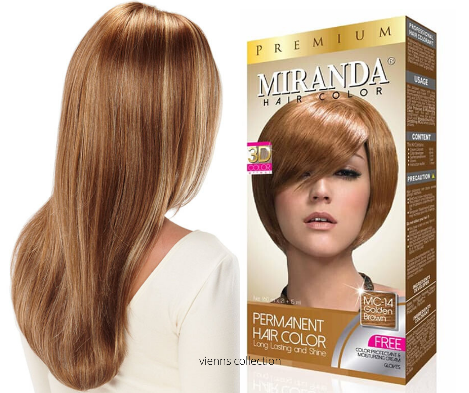 CAT RAMBUT MIRANDA GOLDEN BROWN PEWARNA RAMBUT BPOM MIRANDA HAIR COLOR