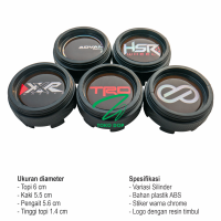 TUTUP DOP VELG SILINDER KAKI 5.5 CM TOPI 6 CM ADVAN BS ENKEI HSR KIA OZ RACING RAYS SSR TRD VOLK VOSSEN WORK XXR POLOS BAHAN COVER AS RODA