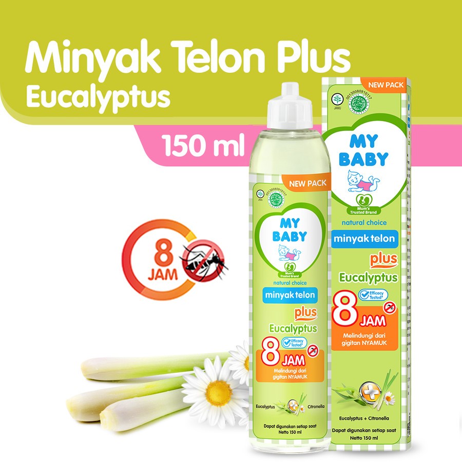 My Baby Minyak Telon Plus Eucalyptus & Lavender - Pengusir Nyamuk & Pembersih Kulit Bayi 150ml/90ml/60ml EXPD 01.2027