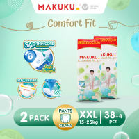 [2 PACK] Makuku SAP Diapers Comfort Fit 3.0 Jumbo +4 Pack Celana / Pants Popok Bayi M42+4 / L40+4 / XL38+4