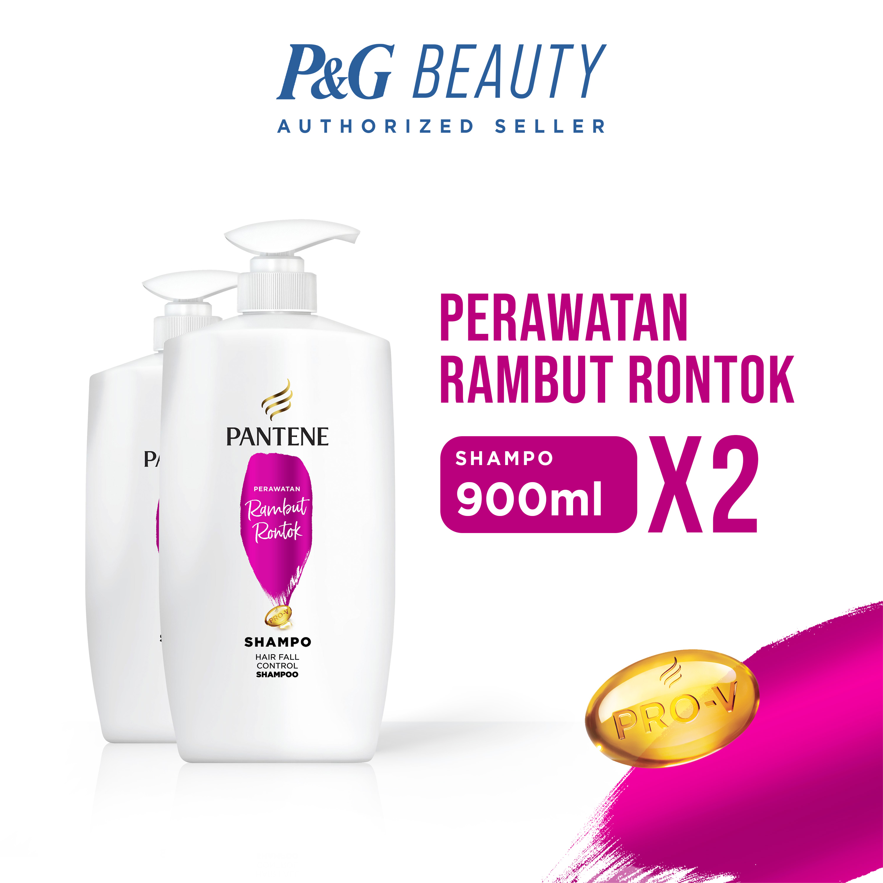 PANTENE Shampoo Hair Fall Control 900ml x2