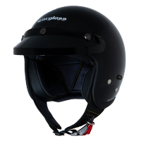 Cargloss CFM Retro Helm Half Face - Deep Black