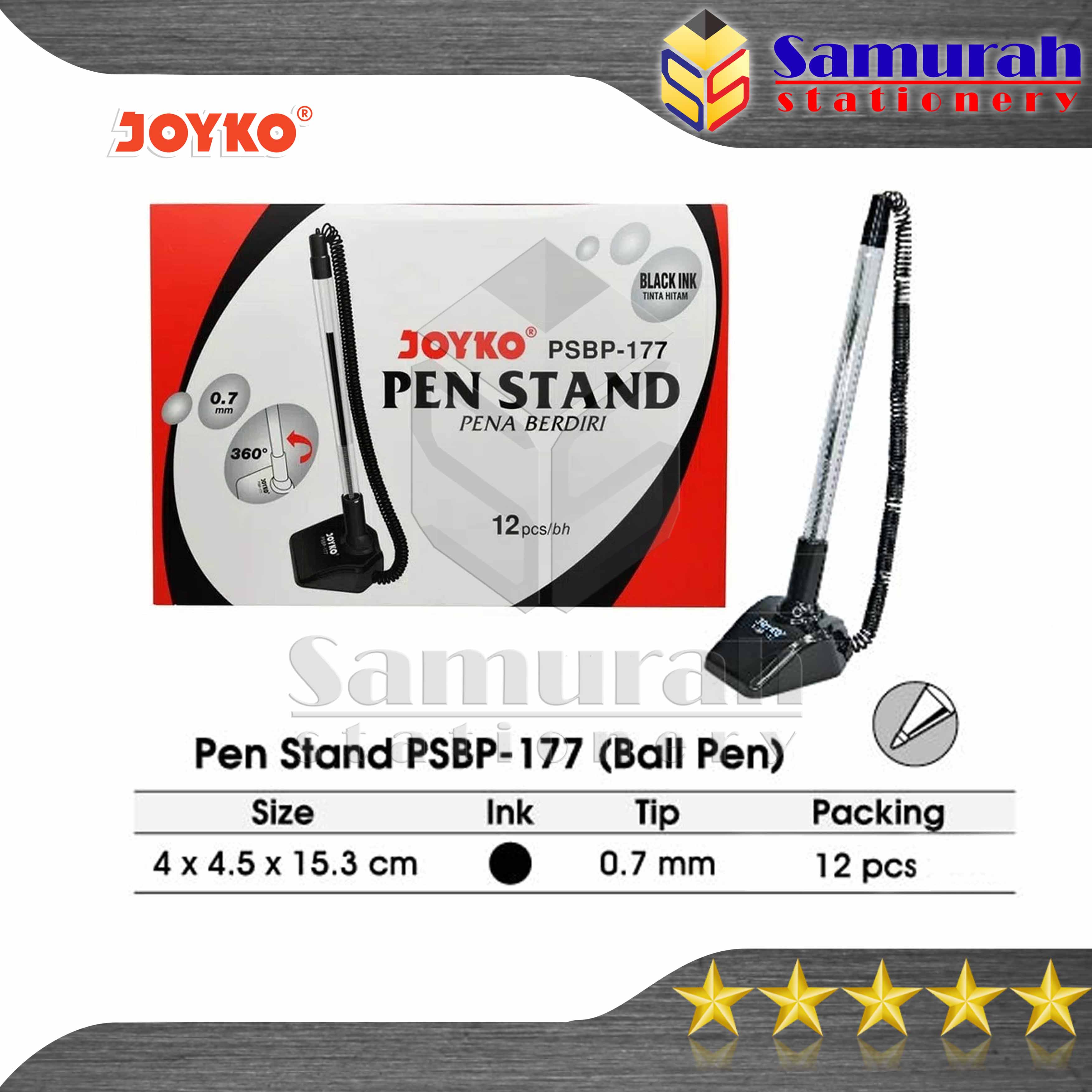 Ball Pen Stand Joyko PSBP-177 / Pulpen Meja PSBP 177 0.7 mm / Ballpen / Pulpen Tali Kantor