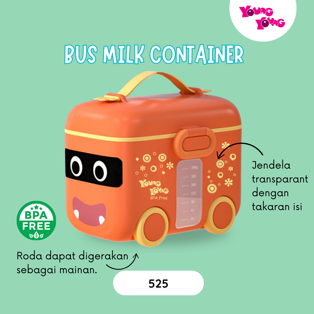 YOUNG YOUNG Wadah Susu Plastik 180 Gram BPA Free Bus Milk Container 525