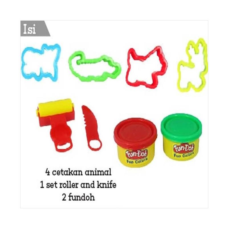 OP Fundoh 28147 Container Animals Lilin Dough dan Cetakan Mainan Edukasi Anak Melatih Kreatifitas