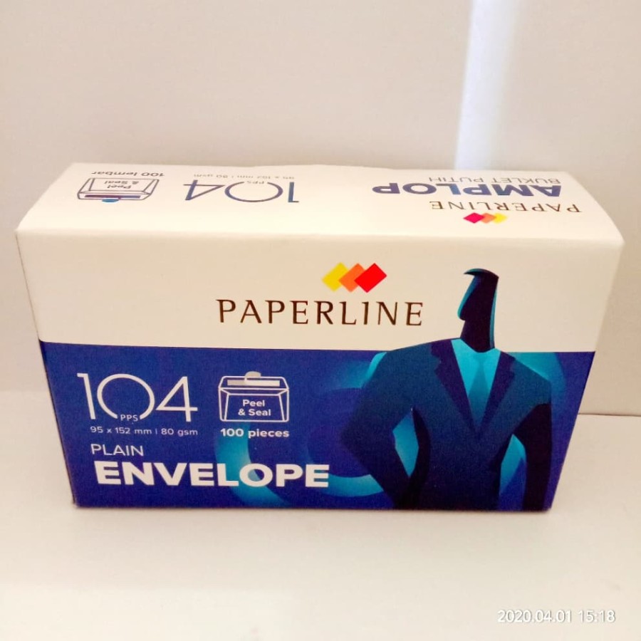 amplop 104 putih polos paperline- 1 dus