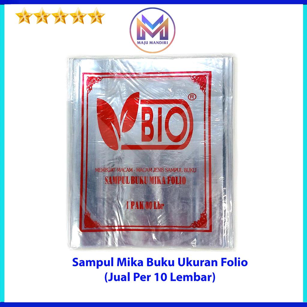 Sampul Plastik Mika BIO Folio / Ukuran Buku Folio Isi 10 Lembar