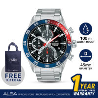 Jam Tangan Pria Silver Stainless Alba AM3893 Analog AM3893X1