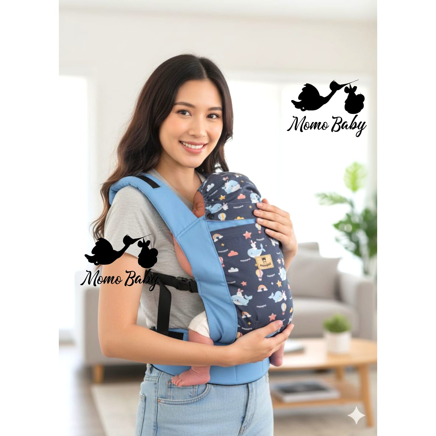 Gendongan Bayi SSC M-Shape Seri Hewan - SNI -Bahan Breathable Kapasitas 15kg