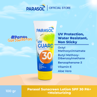 Parasol Lotion Tabir Surya SPF30 PA+ - 100 gr Sunscreen Lotion SPF 30 [ Sunscreen Water Resistant Tidak Lengket Melindungi Kulit Dari Pengaruh Buruk Sinar UVA UVB Sunblock Tabir Surya Muka  dan Badan Perawatan Wajah Sunblock Moisturizing ]