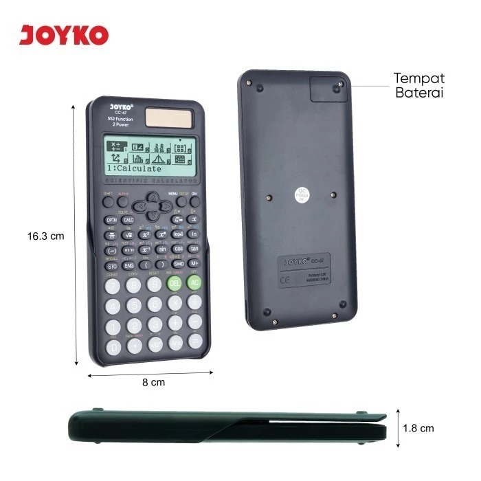 KALKULATOR CC 67 SCIENTIFIC 552 FUNCTIONS JOYKO
