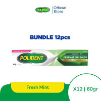 Polident Perekat Gigi Tiruan Fresh Mint 12x60g [12 PCS]