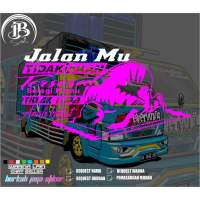 NEW Cutting Stiker Kata-kata JALANMU TIDAK AKAN TERSESAT Stiker Variasi Kaca/Body Mobil Truck