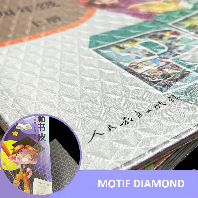 ZEROBAG (CPP) Sampul Buku Stiker / Self-Adhesive Book Cover Waterproof / CPP Import / Diamond / Perekat