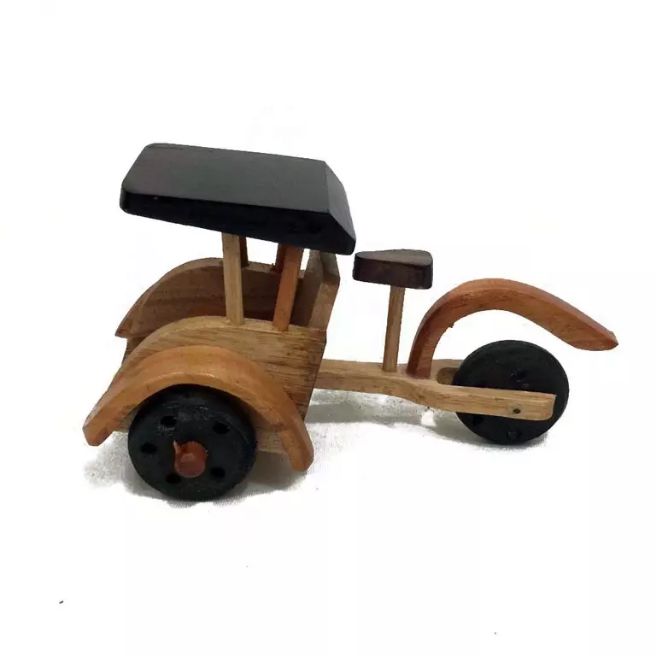 miniatur becak pajangan rumah