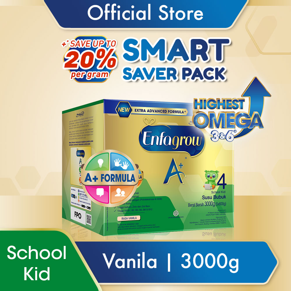 Enfagrow A+ 4 Susu Formula Anak Usia 3-12 Tahun Rasa Vanila 3000gr