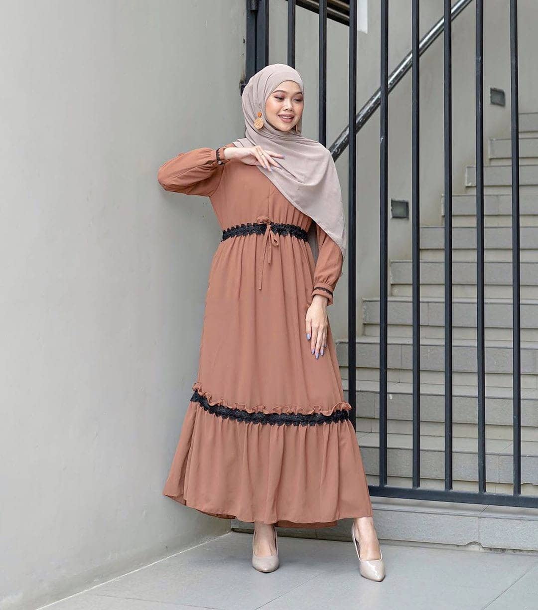 Baju Muslim Modern SYAKILA MAXI IK Bahan WOLFICE Gamis Wanita Terbaru 2020 Modern Remaja Gamis Wanita Gamis Wanita Murah Simple