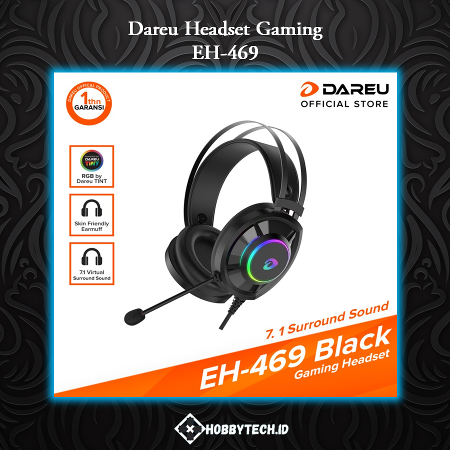 DAREU EH-469 Gaming Headset Black