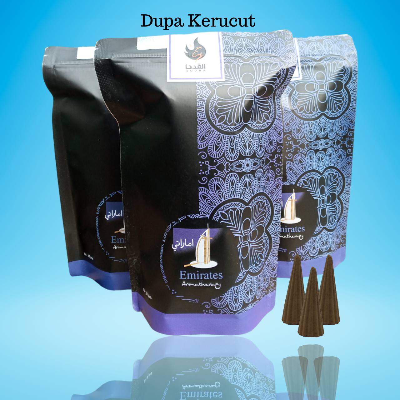Dupa Kerucut Hajar Aswad Isi 50 Pcs | Buhur Gaharu Arab Hajar Aswad | Menyan Bakar Wangi Hajar Aswad
