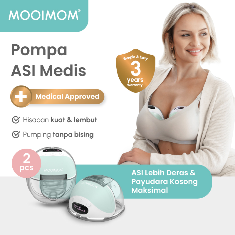 MOOIMOM M3 2 pcs | Pompa Asi Elektrik - Handsfree breast pump tanpa kabel - Pumping asi portable - Pompa ASI