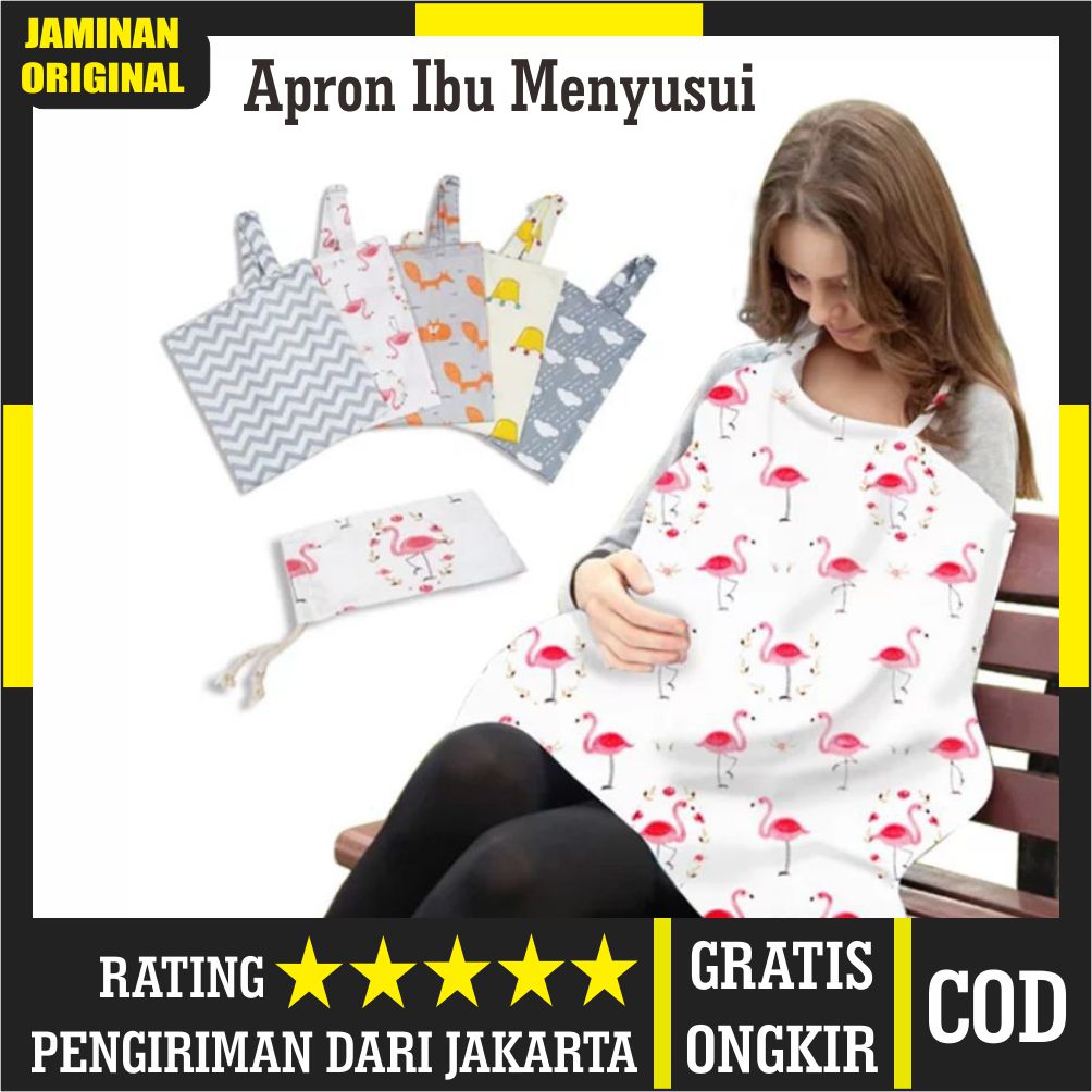 [TERLARIS] Apron Menyusui - Multipurpose Nursing Cover - Apron Ibu Menyusui - Celemek Ibu Menyusui - Apron Ibu Menyusui Bayi - Baju Pelindung Penutup Menyusui MPASI Perlengkapan Bayi Penutup Ibu Menyusui