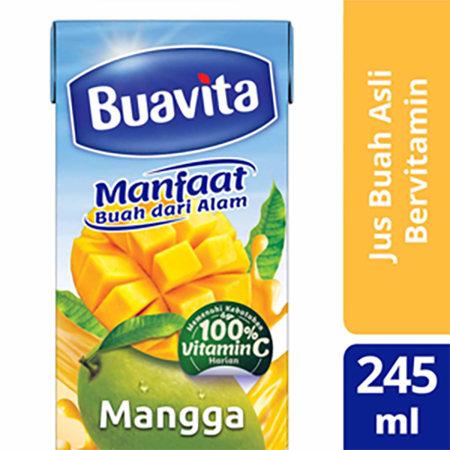Buavita Jus Buah Mangga – Jus buah asli minuman kaya vitamin C dan tinggi serat 245 ml